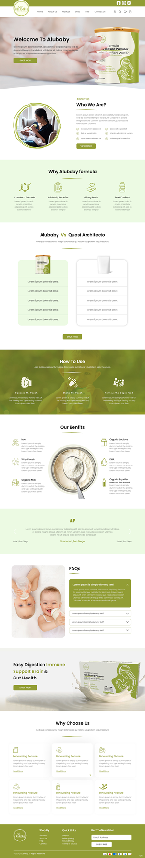 Shopify Design by pb for ALUBaby | Design: #33348349