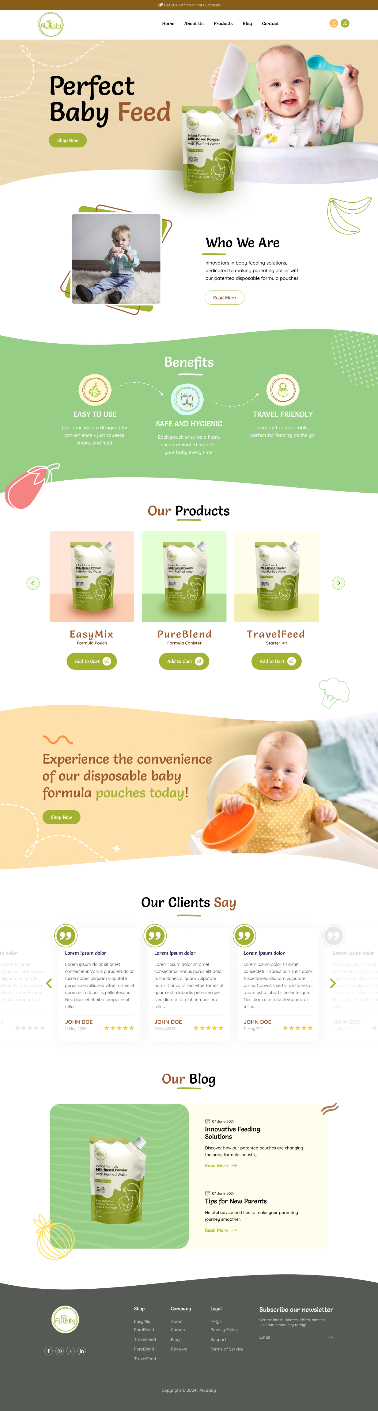 Diseño de Shopify por *mary para ALUBaby | Diseño #33243733