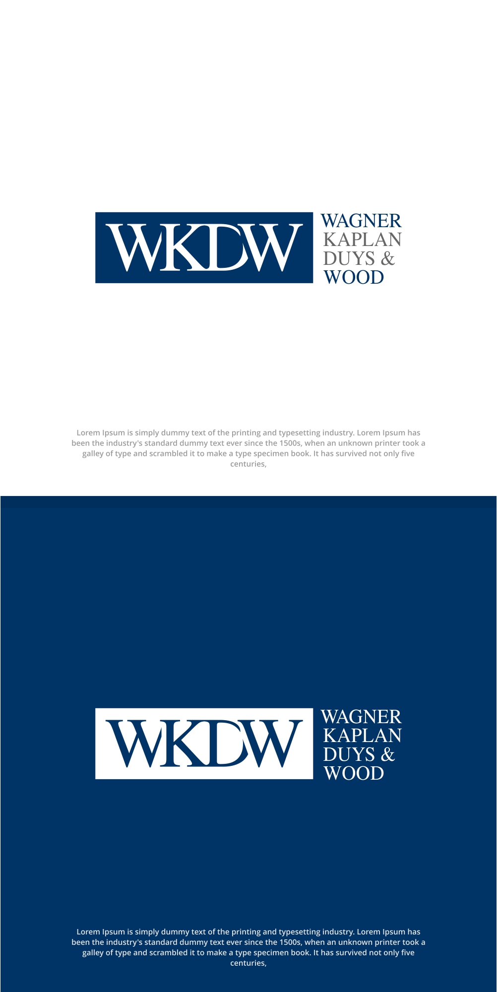 Logo Design by 92logo for Wagner, Kaplan, Duys & Wood | Design #33245882
