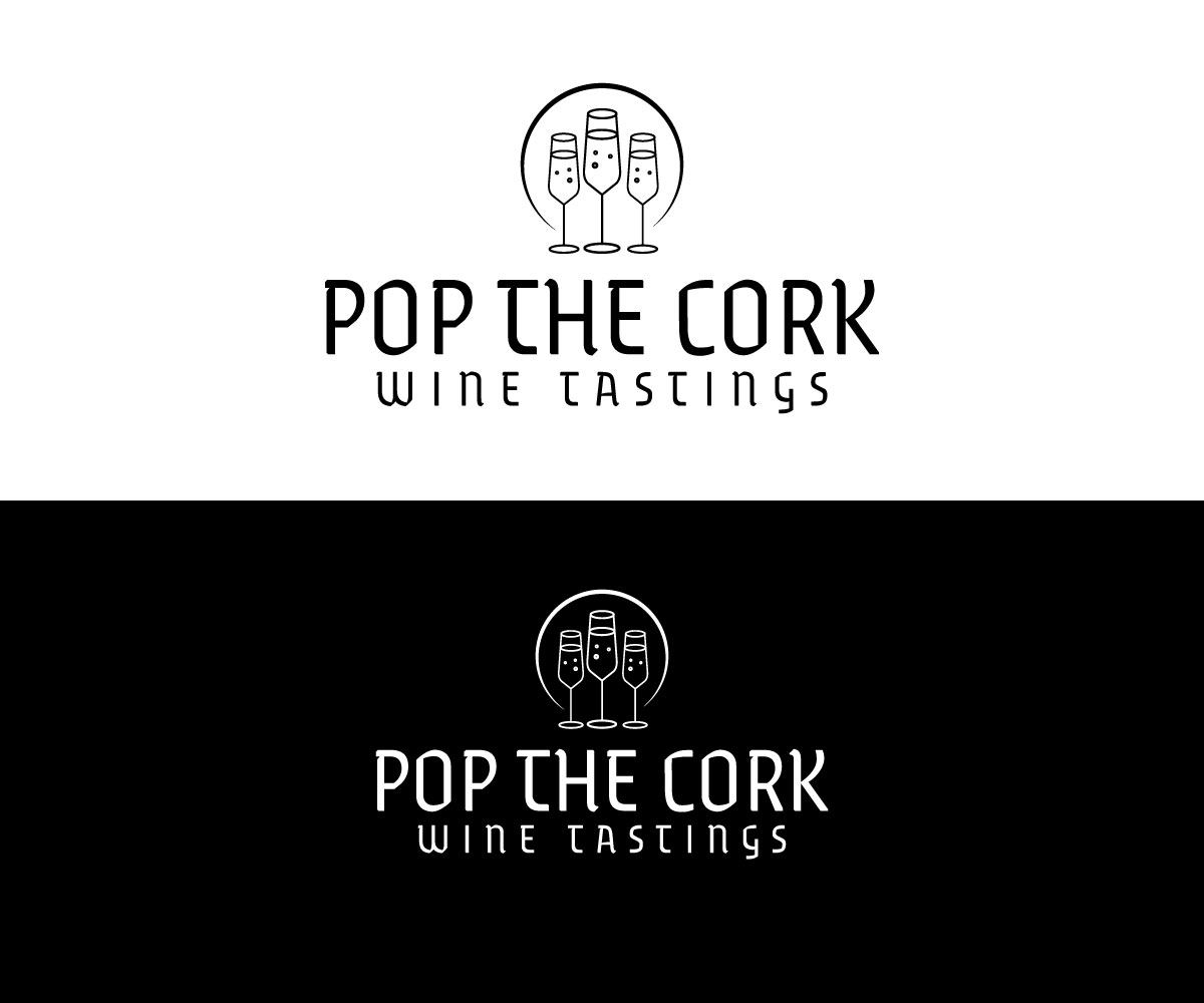 Logo Design by Kavth for Pop The Cork Wine Tastings | Design #33282336