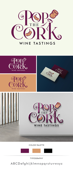 Logo Design by Deep Agheda for Pop The Cork Wine Tastings | Design #33309577