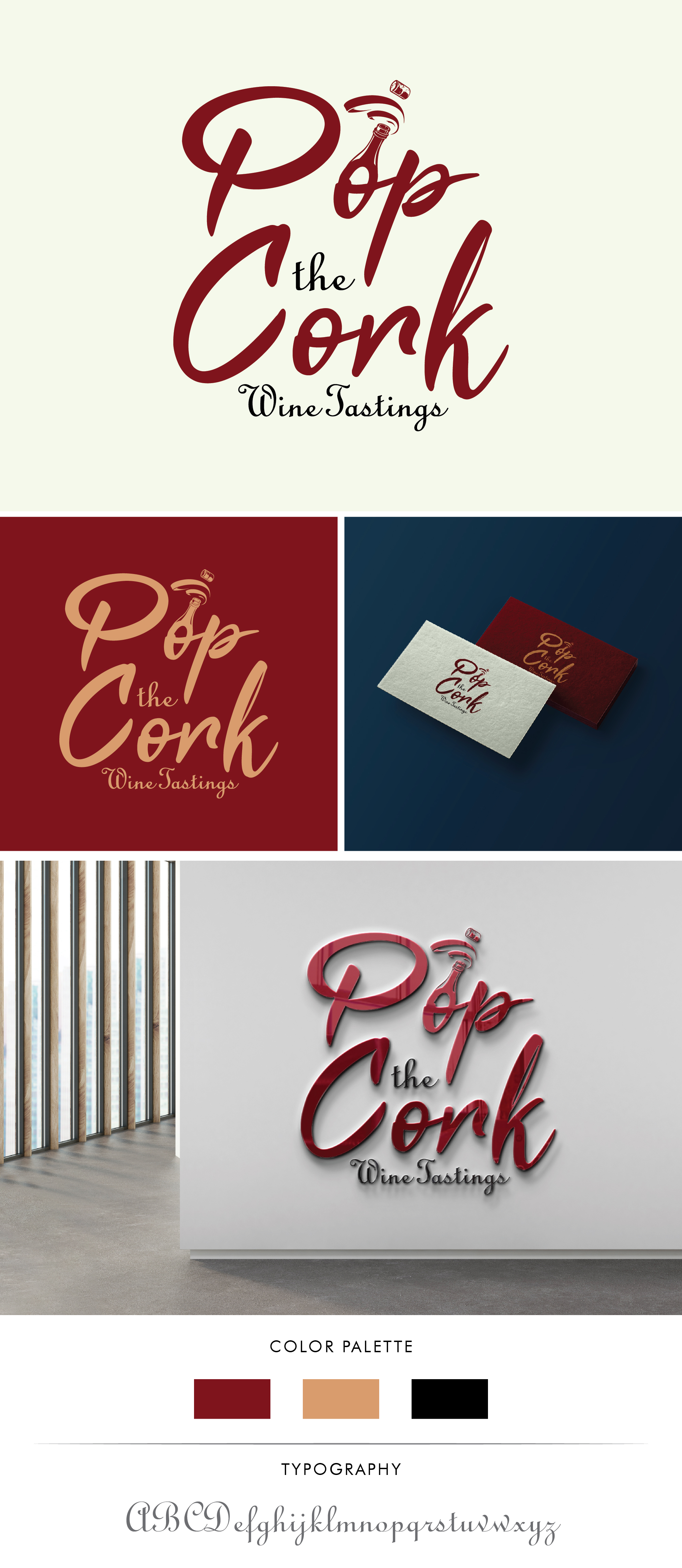 Logo Design by Deep Agheda for Pop The Cork Wine Tastings | Design #33309607