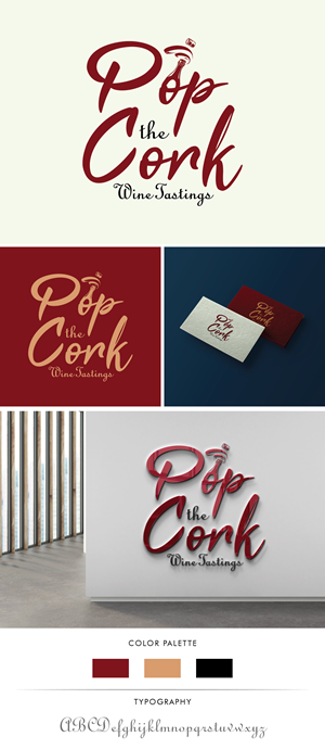 Diseño de Logo por Deep Agheda para Pop The Cork Wine Tastings | Diseño: #33309607
