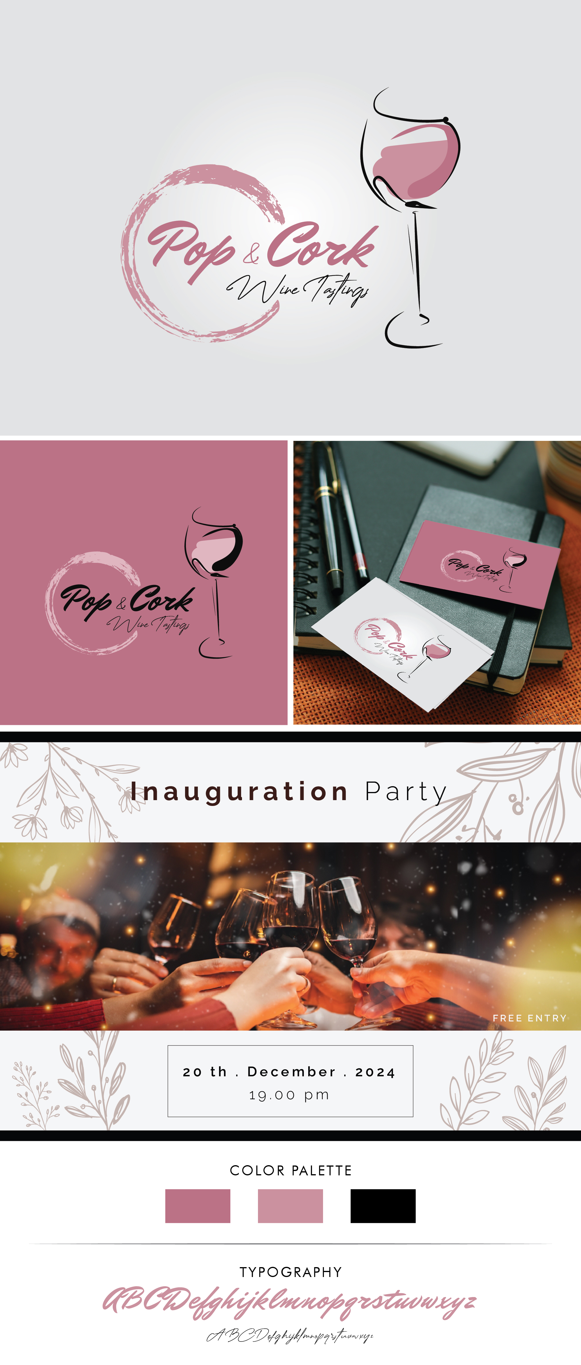 Logo Design by Deep Agheda for Pop The Cork Wine Tastings | Design #33332095