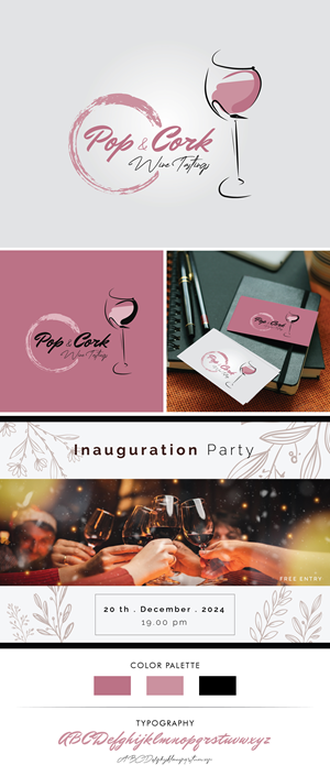 Diseño de Logo por Deep Agheda para Pop The Cork Wine Tastings | Diseño: #33332095