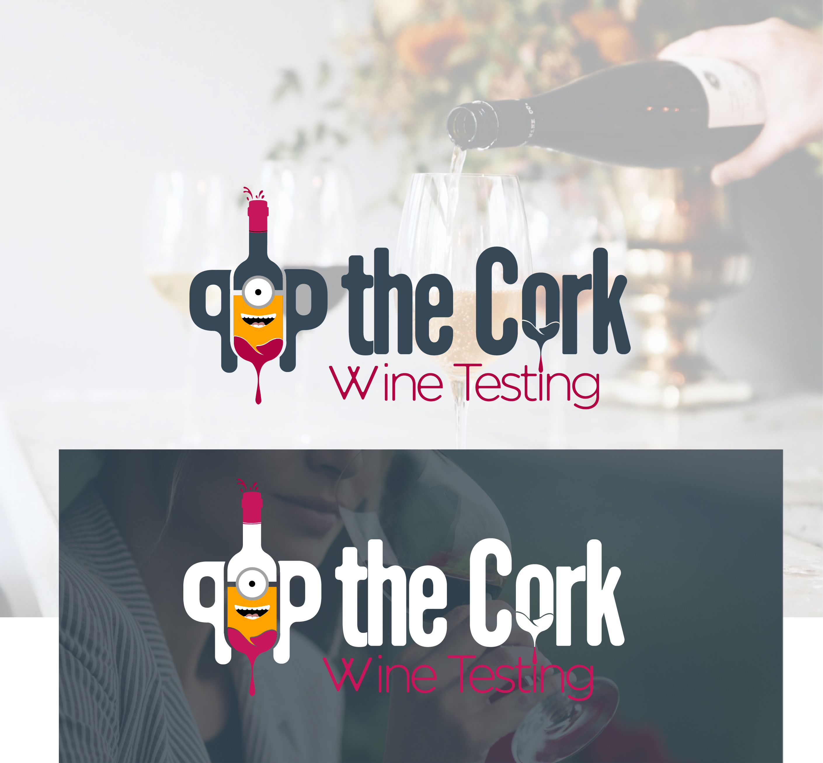 Logo Design by ManjulaART for Pop The Cork Wine Tastings | Design #33270601