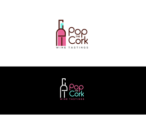 Logo Design by YourLogoMaster for Pop The Cork Wine Tastings | Design: #33247906