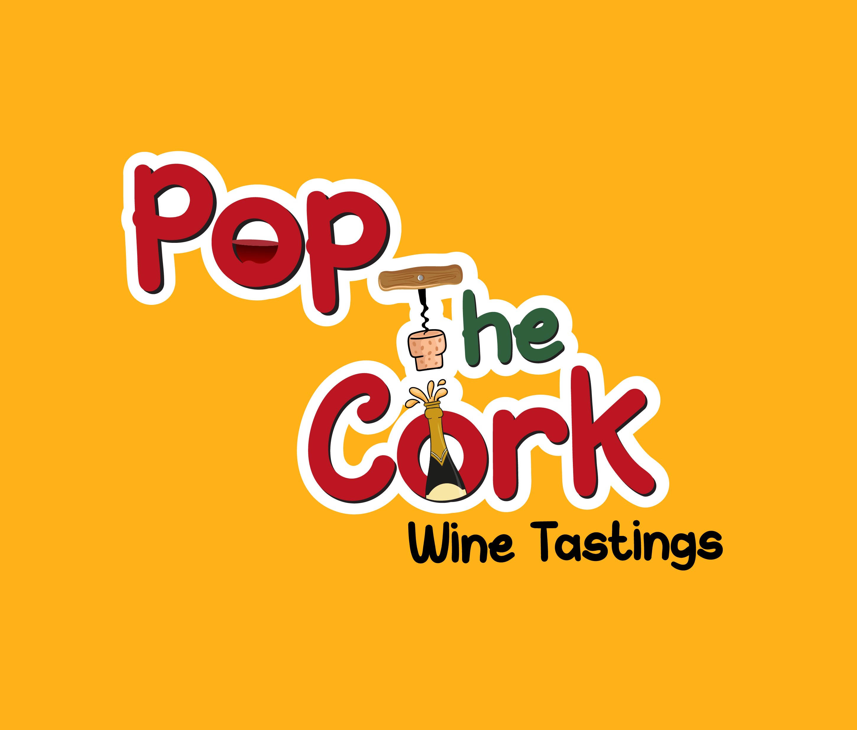 Logo Design by CropArt for Pop The Cork Wine Tastings | Design #33281132