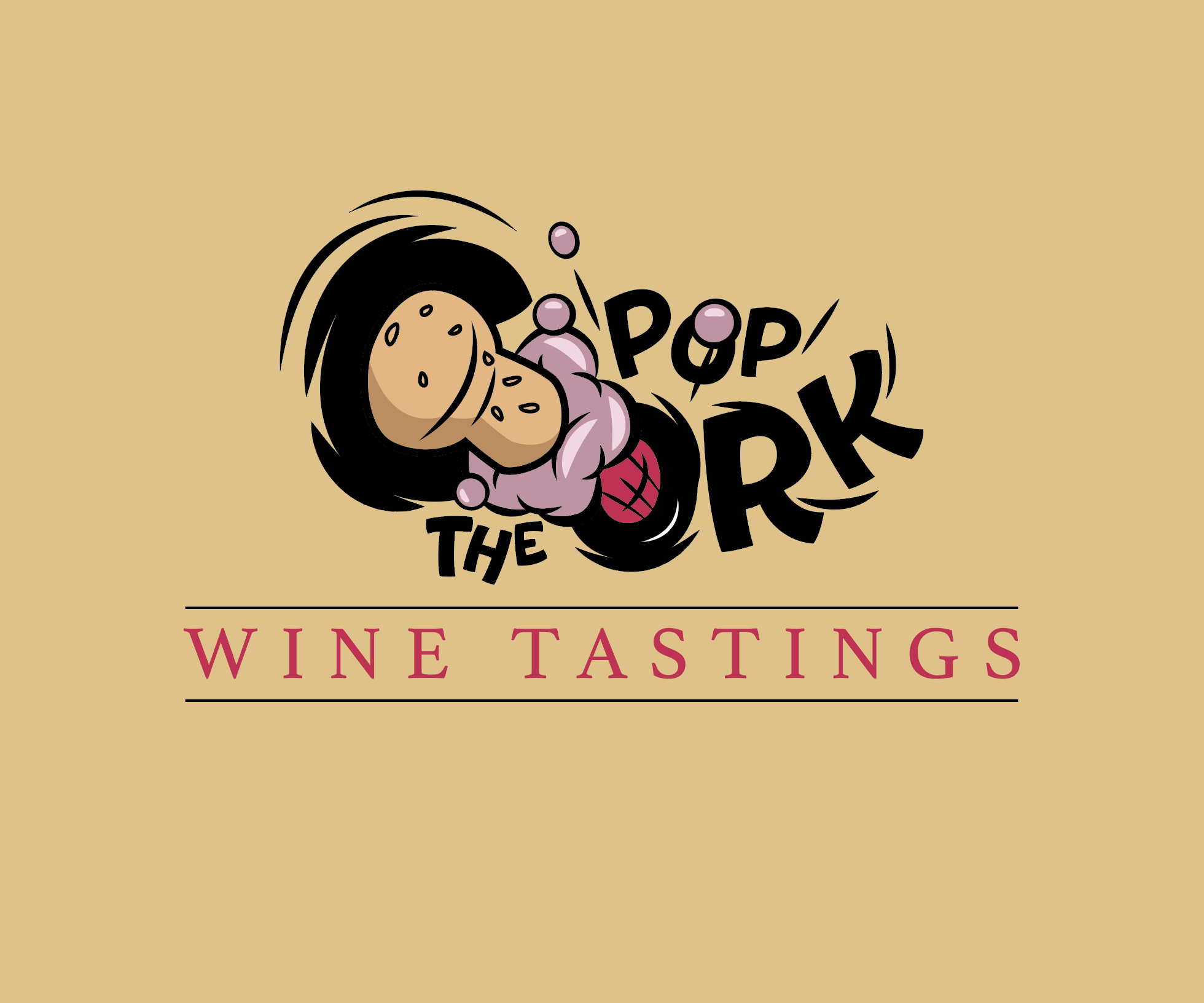Logo Design by BabyGeniusJoe for Pop The Cork Wine Tastings | Design #33263842