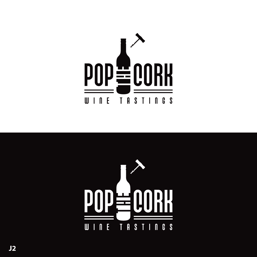Logo Design by Sujit Banerjee for Pop The Cork Wine Tastings | Design #33249076
