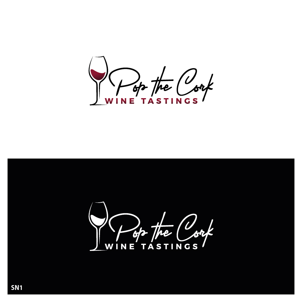 Logo Design by Sujit Banerjee for Pop The Cork Wine Tastings | Design #33249079