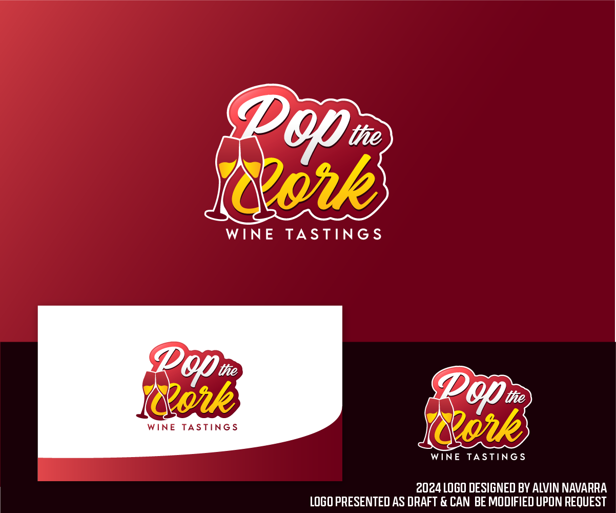 Logo-Design von alvinnavarra für Pop The Cork Wine Tastings | Design #33267636