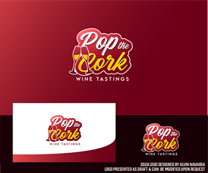 Logo Design by alvinnavarra for Pop The Cork Wine Tastings | Design: #33267636