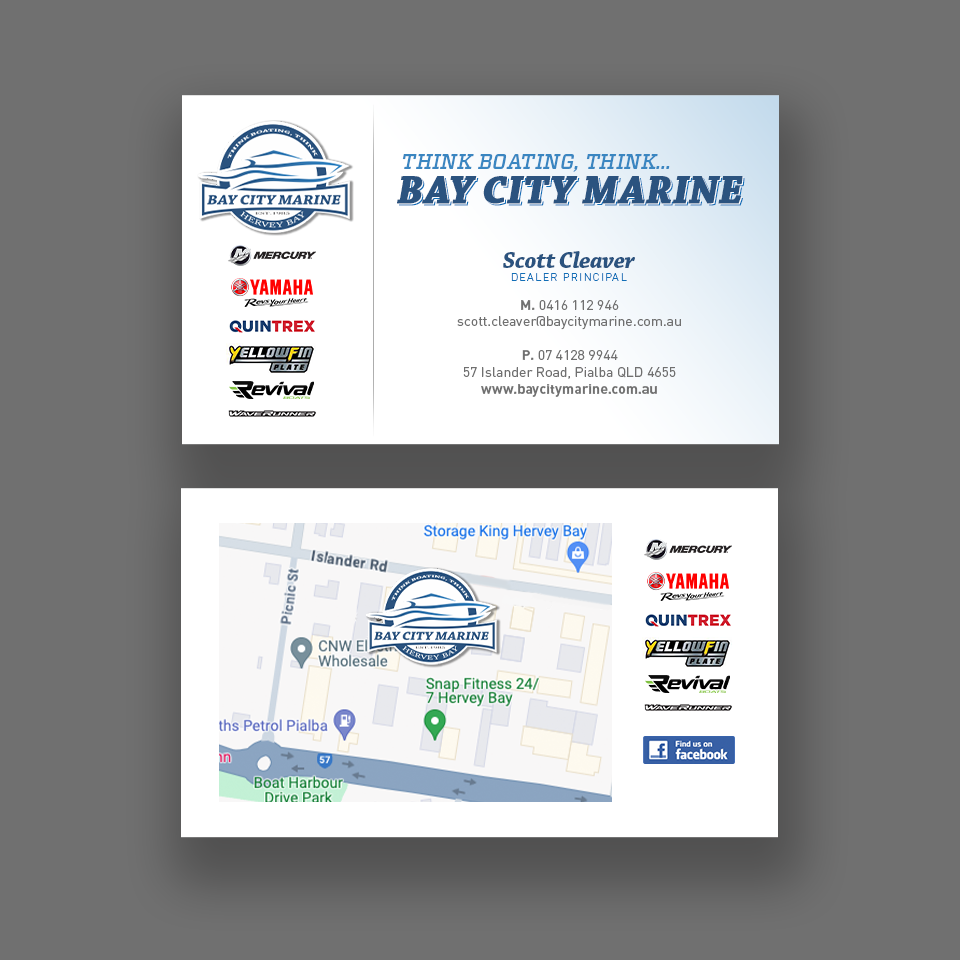 Card Design by Andrés Sebastián for Bay City Marine | Design #33256866