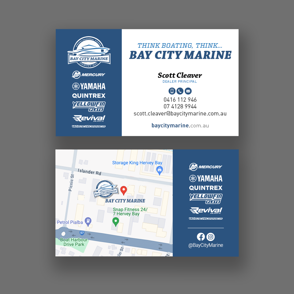 Diseño de Tarjeta por Andrés Sebastián para Bay City Marine | Diseño #33258178