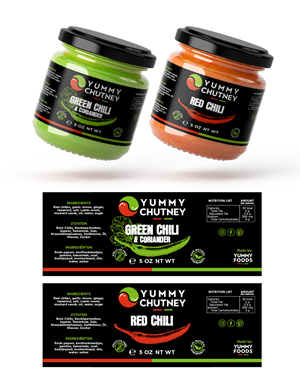 Label Design by Sergio Coelho for Yummy Foods B.V. | Design: #33258732