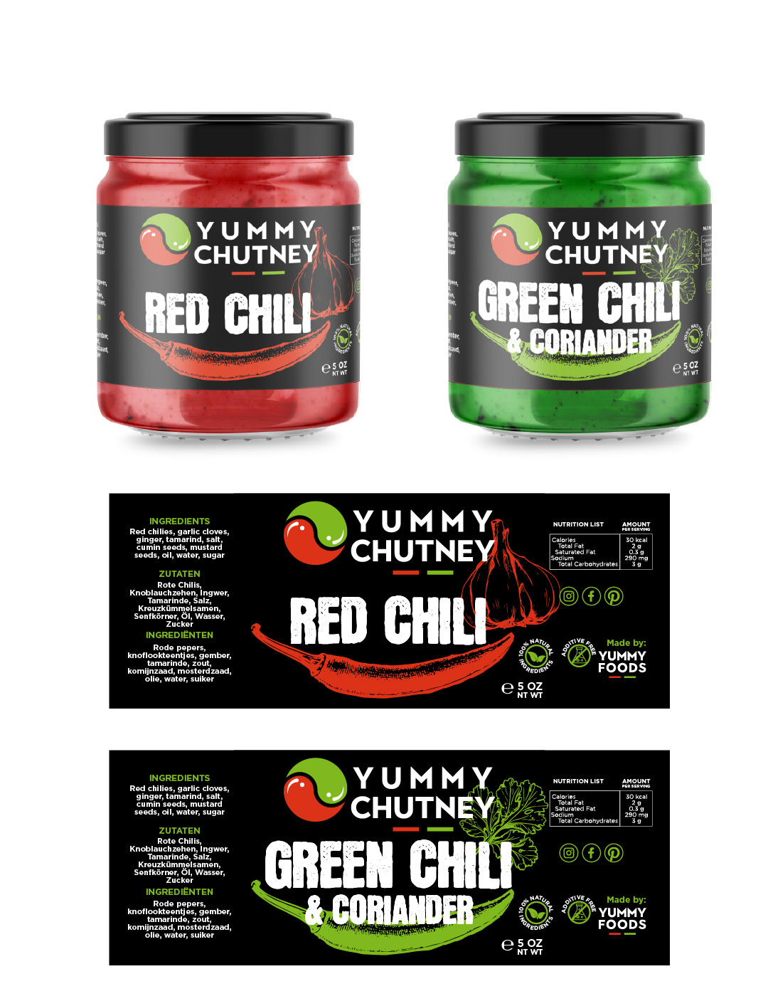 Label Design by Sergio Coelho for Yummy Foods B.V. | Design #33258857