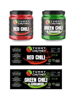 Label Design by Sergio Coelho for Yummy Foods B.V. | Design: #33258857