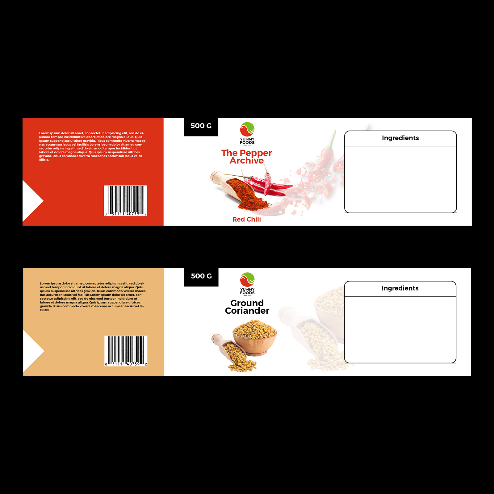 Diseño de Etiqueta por Suvendu.S para Yummy Foods B.V. | Diseño #33287780