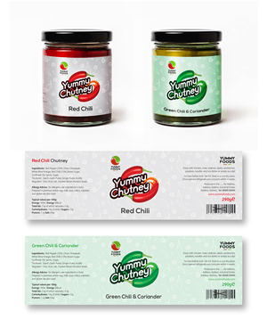 Design Étiquette par COLOURS BRANDING pour Yummy Foods B.V. | Design : #33263735