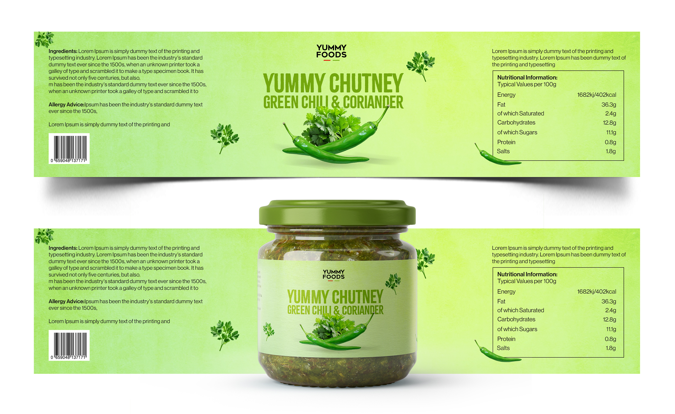 Label Design by Graphic Guy for Yummy Foods B.V. | Design #33281012