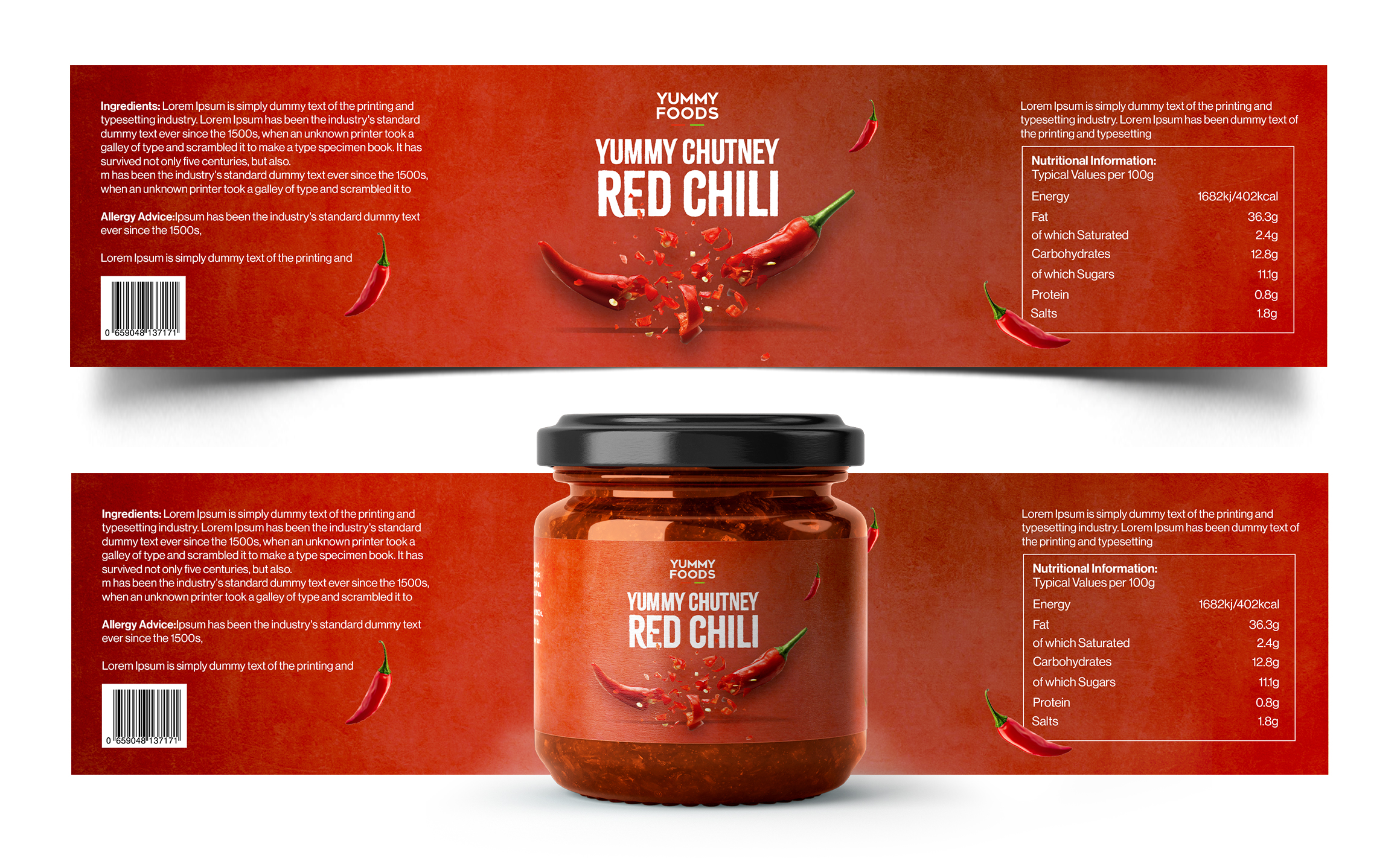 Diseño de Etiqueta por Graphic Guy para Yummy Foods B.V. | Diseño #33281013