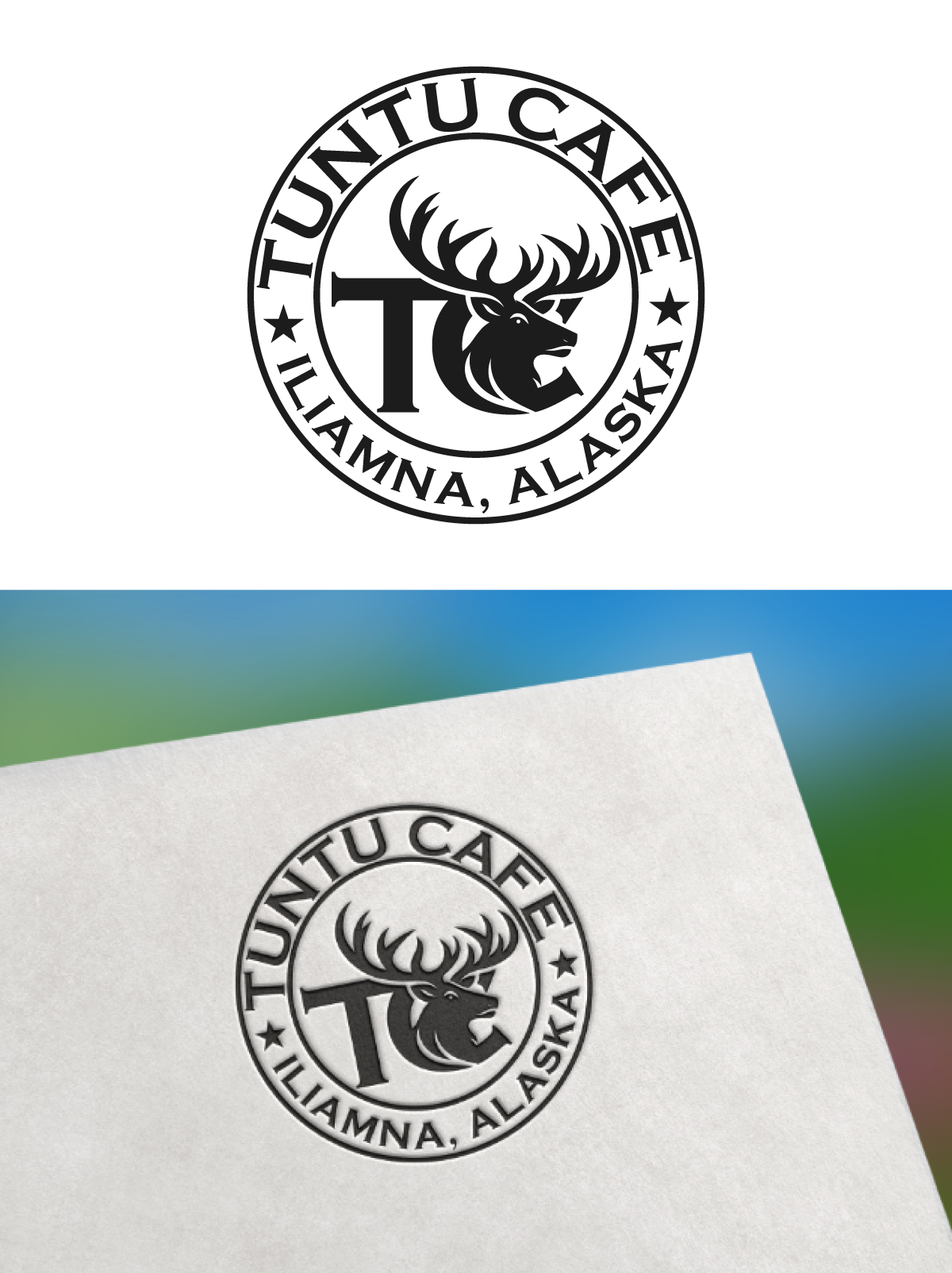 Logo Design for Tuntu Cafe, Iliamna, Alaska by Pixel power | Design ...
