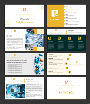 PowerPoint Design by pb for QnG Life Sciences Consultancy Ltd | Design: #33282504
