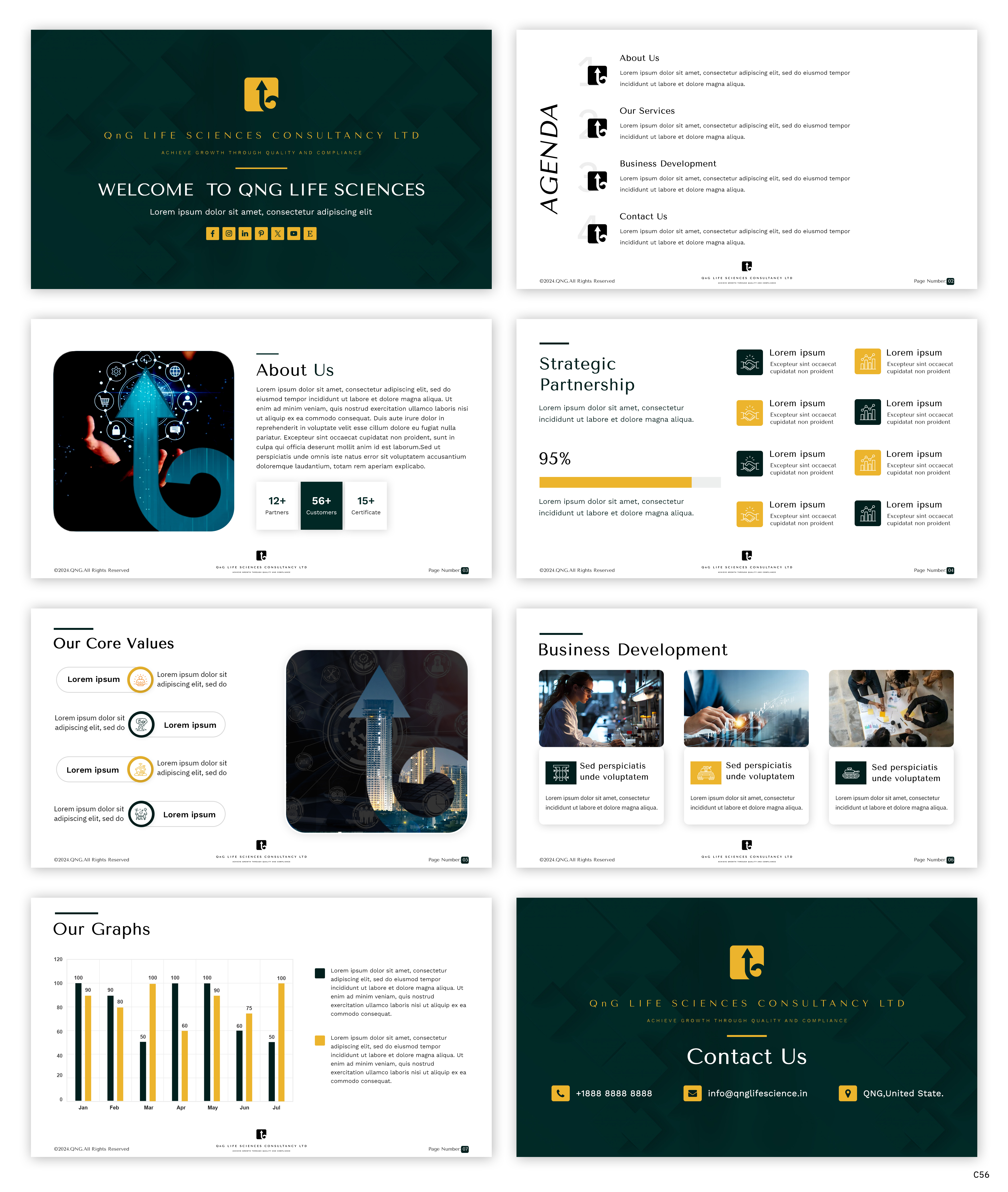 PowerPoint Design by pb for QnG Life Sciences Consultancy Ltd | Design #33282506