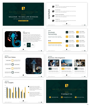 PowerPoint Design by pb for QnG Life Sciences Consultancy Ltd | Design: #33282506