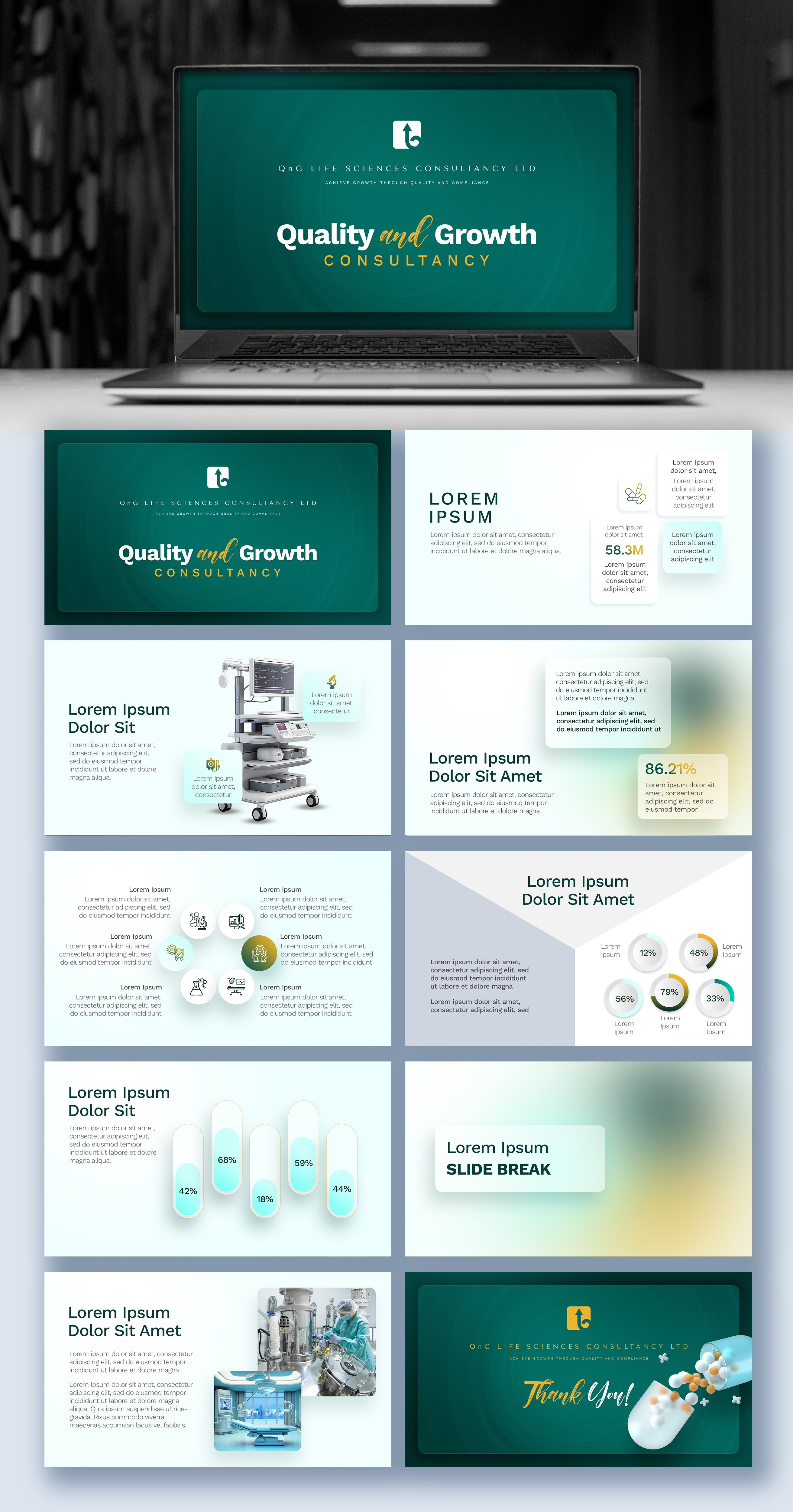 Design de PowerPoint par Graphic Guy pour QnG Life Sciences Consultancy Ltd | Design #33280024