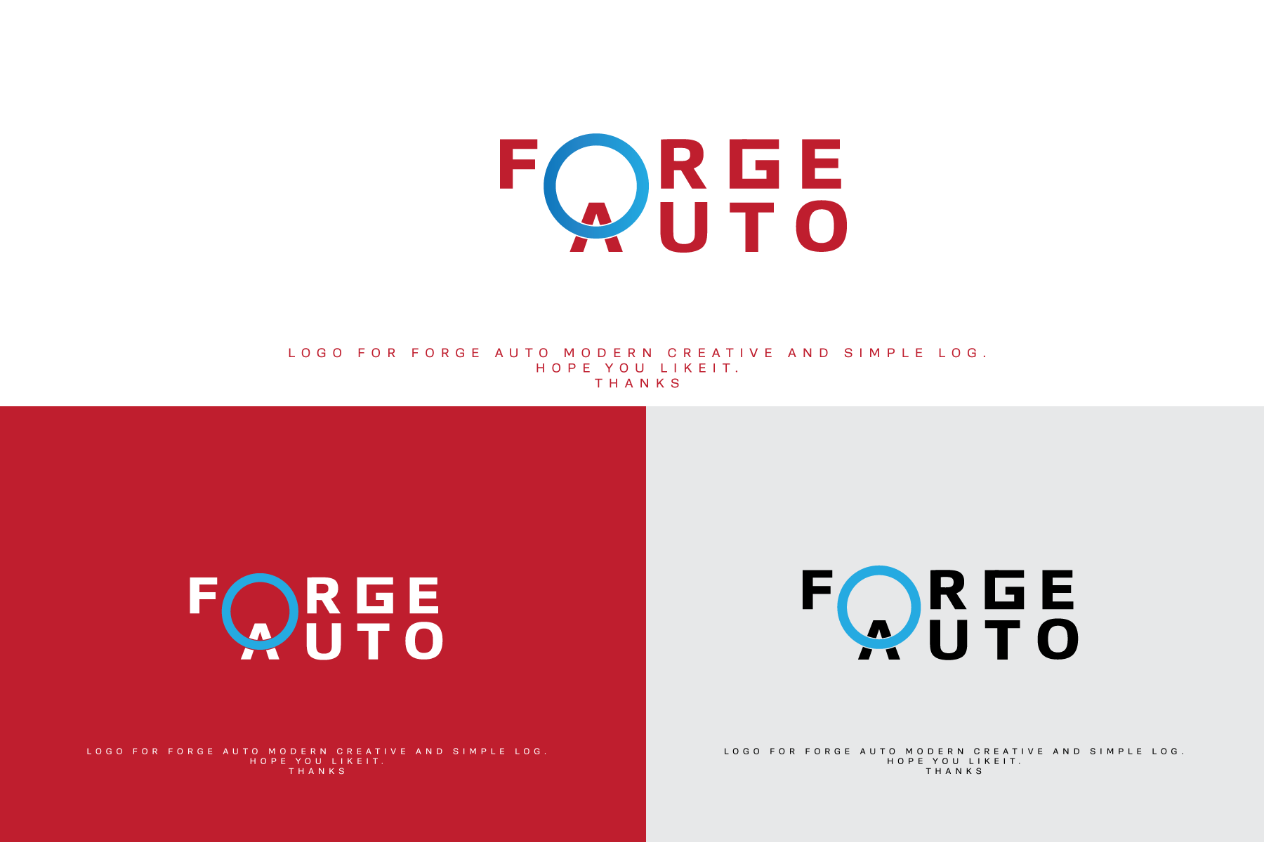 Logo Design by KREATIVE S - LOGO DESIGN for FORGE AUTO Ltd | Design #33316375