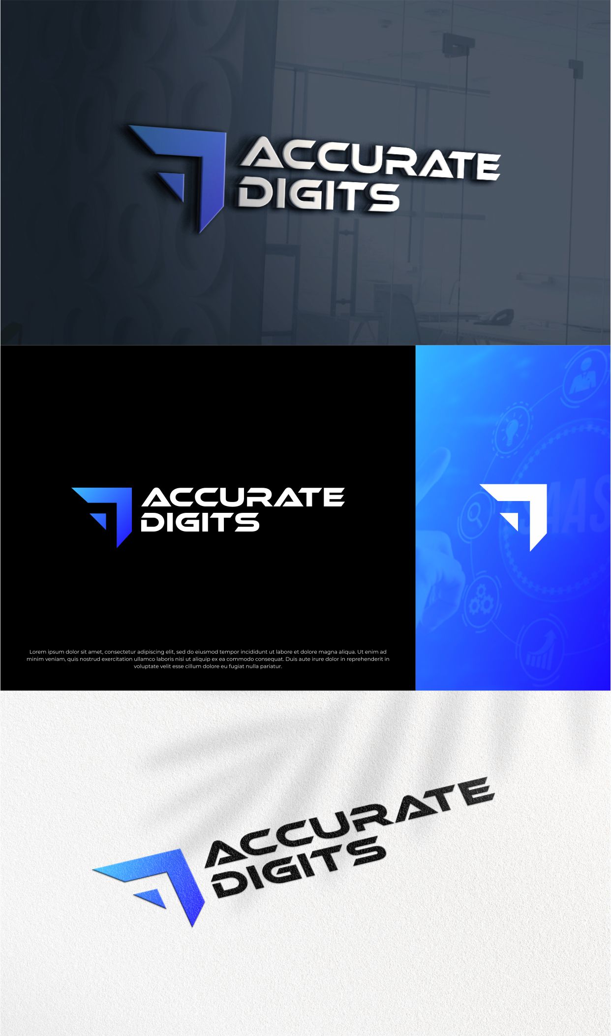 Logo Design by creativechauhan1989 for Accurate Digits Pty Ltd | Design #33299404