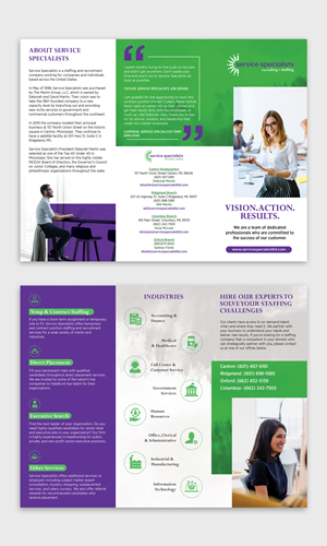 Design de Flyer par Sun Creative pour Service Specialists | Design : #33308542