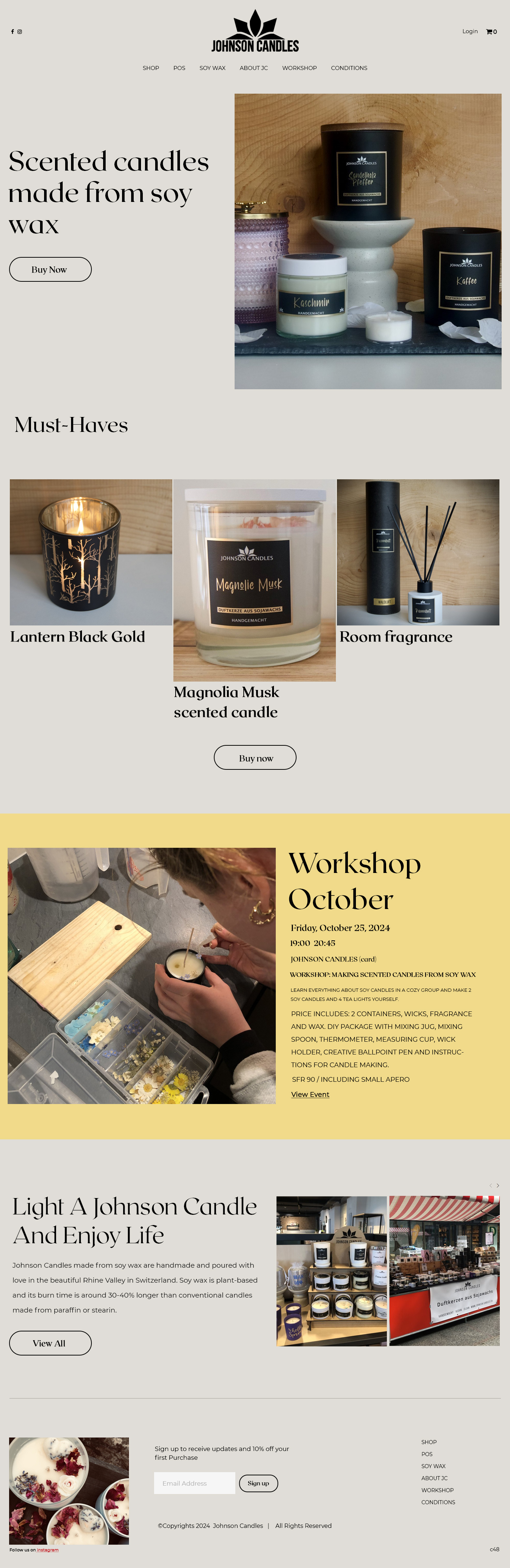 Squarespace Design by pb for Johnson Candles | Design #33309158