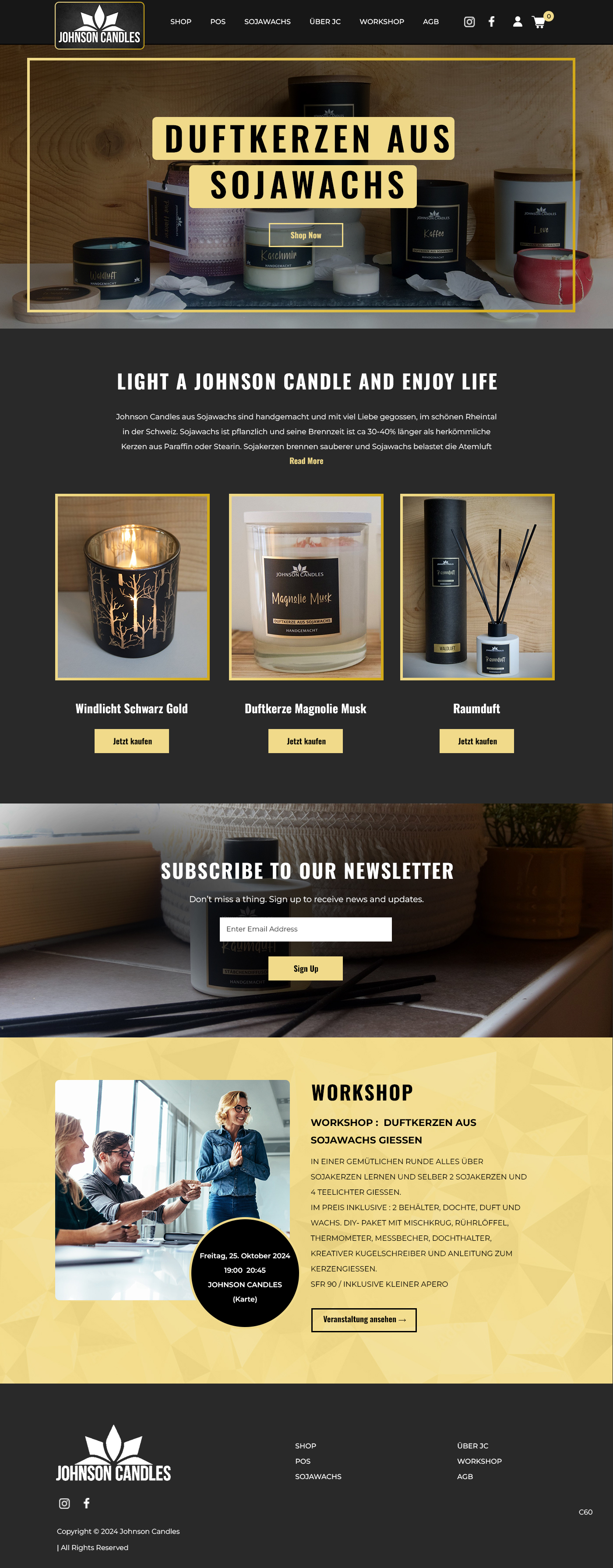 Squarespace Design by pb for Johnson Candles | Design #33309169