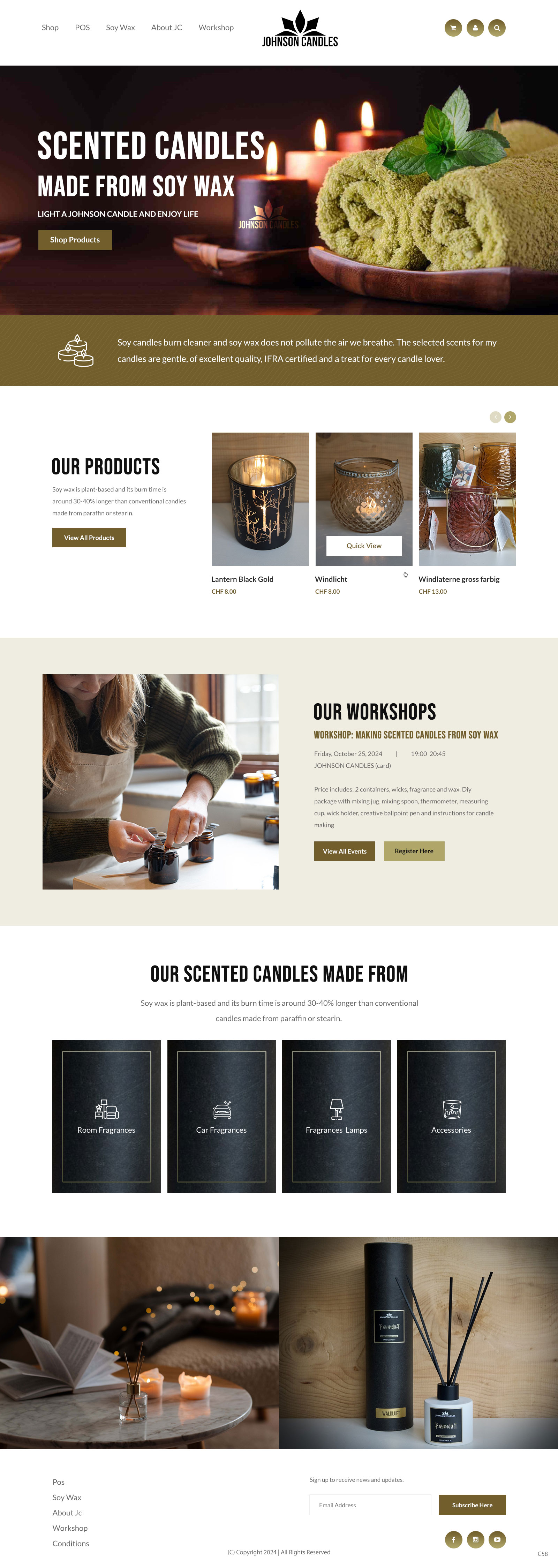 Squarespace Design by pb for Johnson Candles | Design: #33309170