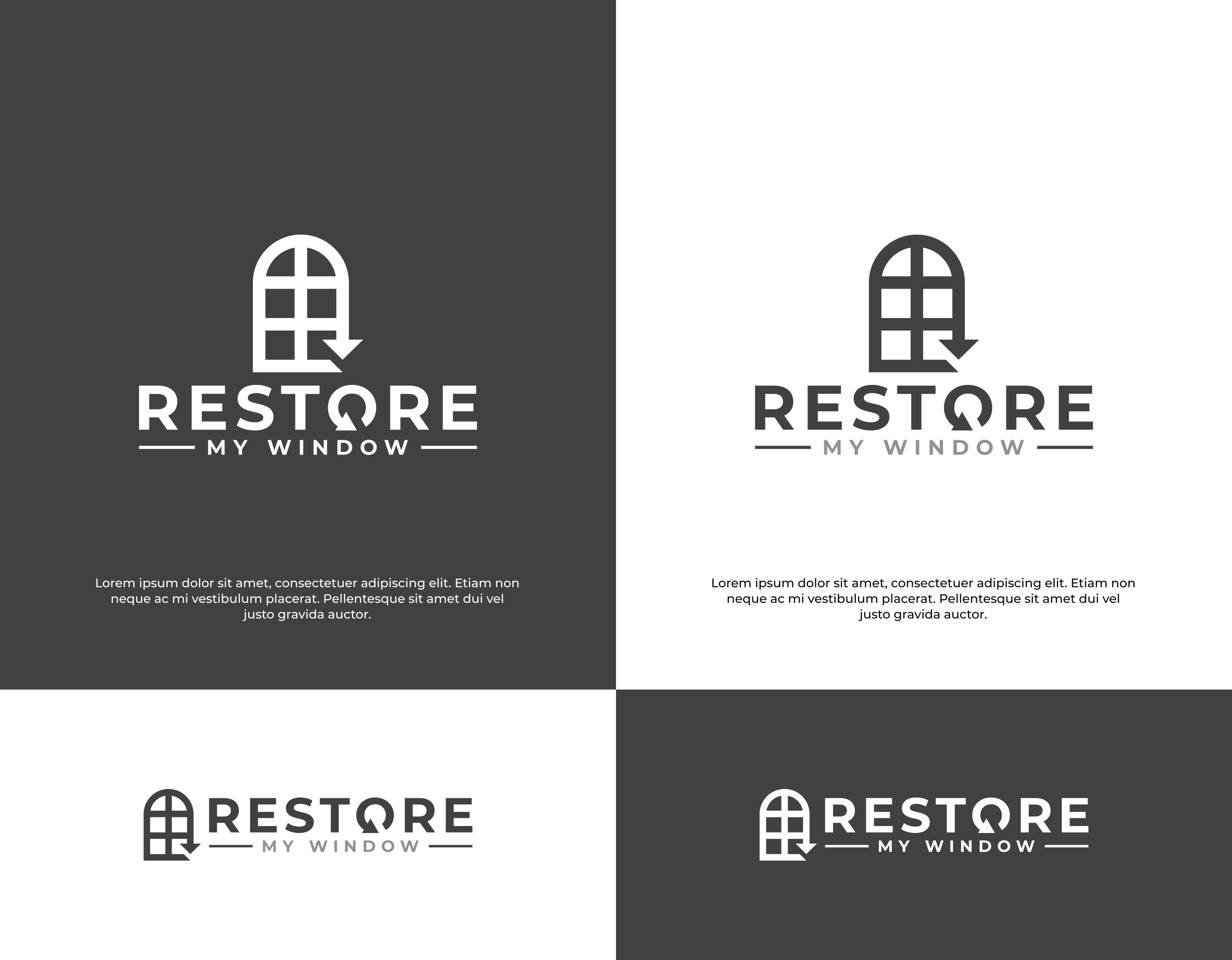 Logo Design by Zaid Al Faqih for Restore My Window | Design #33313953