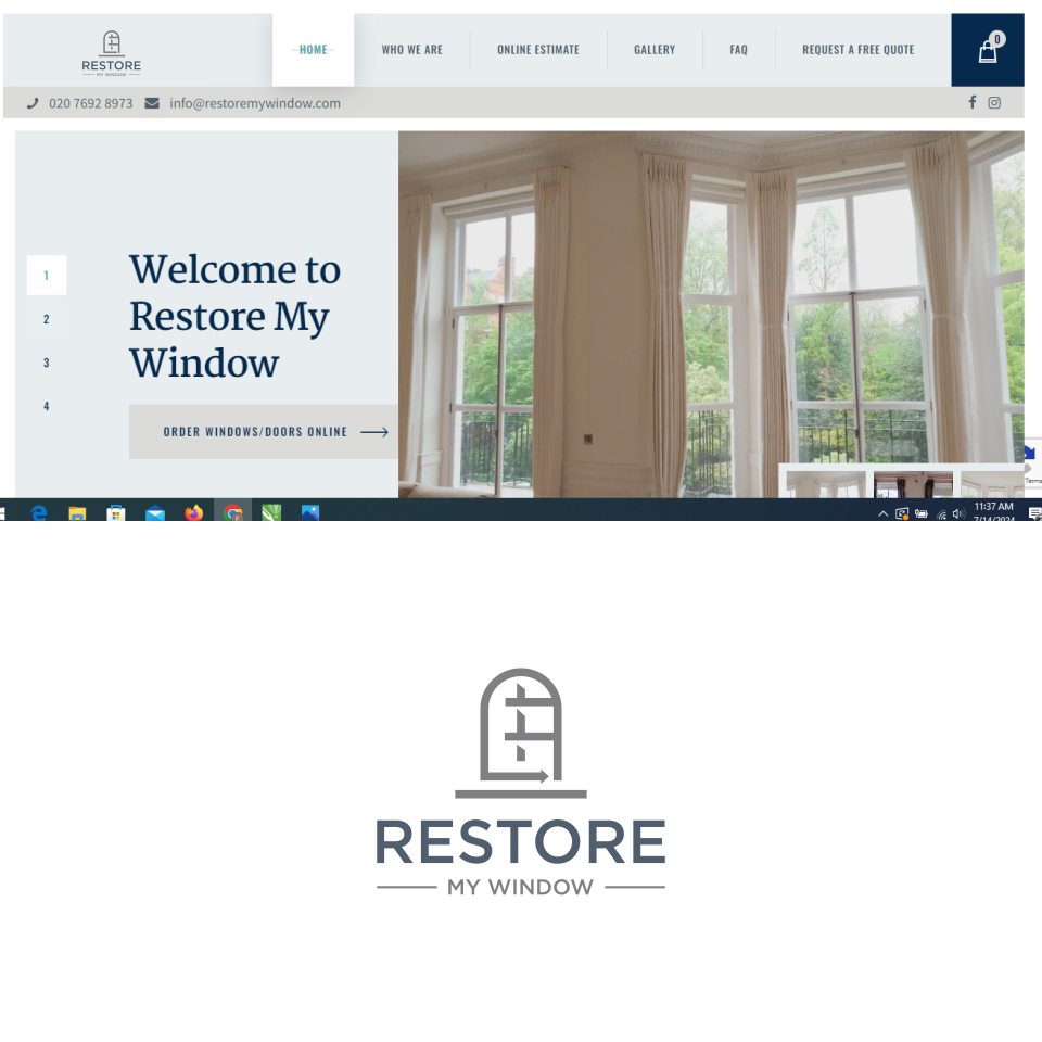 Logo Design by MK_STD for Restore My Window | Design #33316288