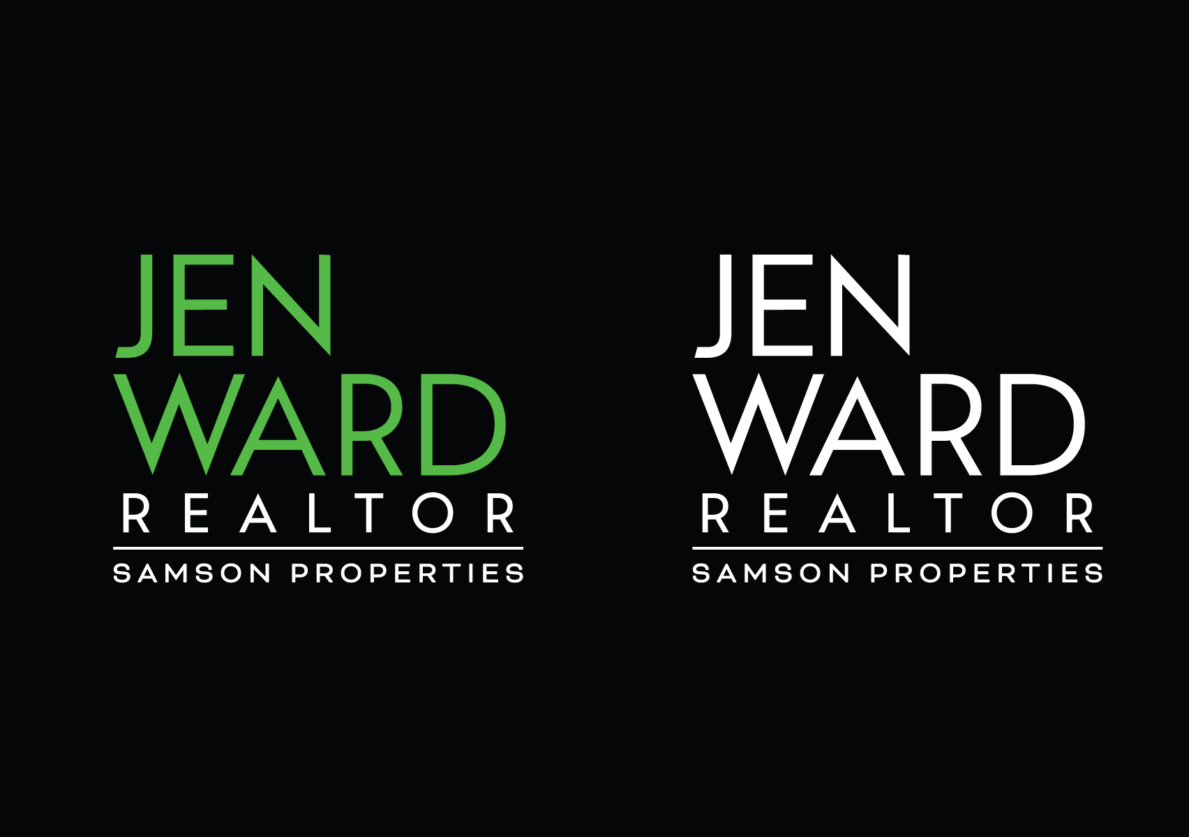 Logo-Design von Atec für Jen Ward Realtor of Samson Properties | Design #33315485