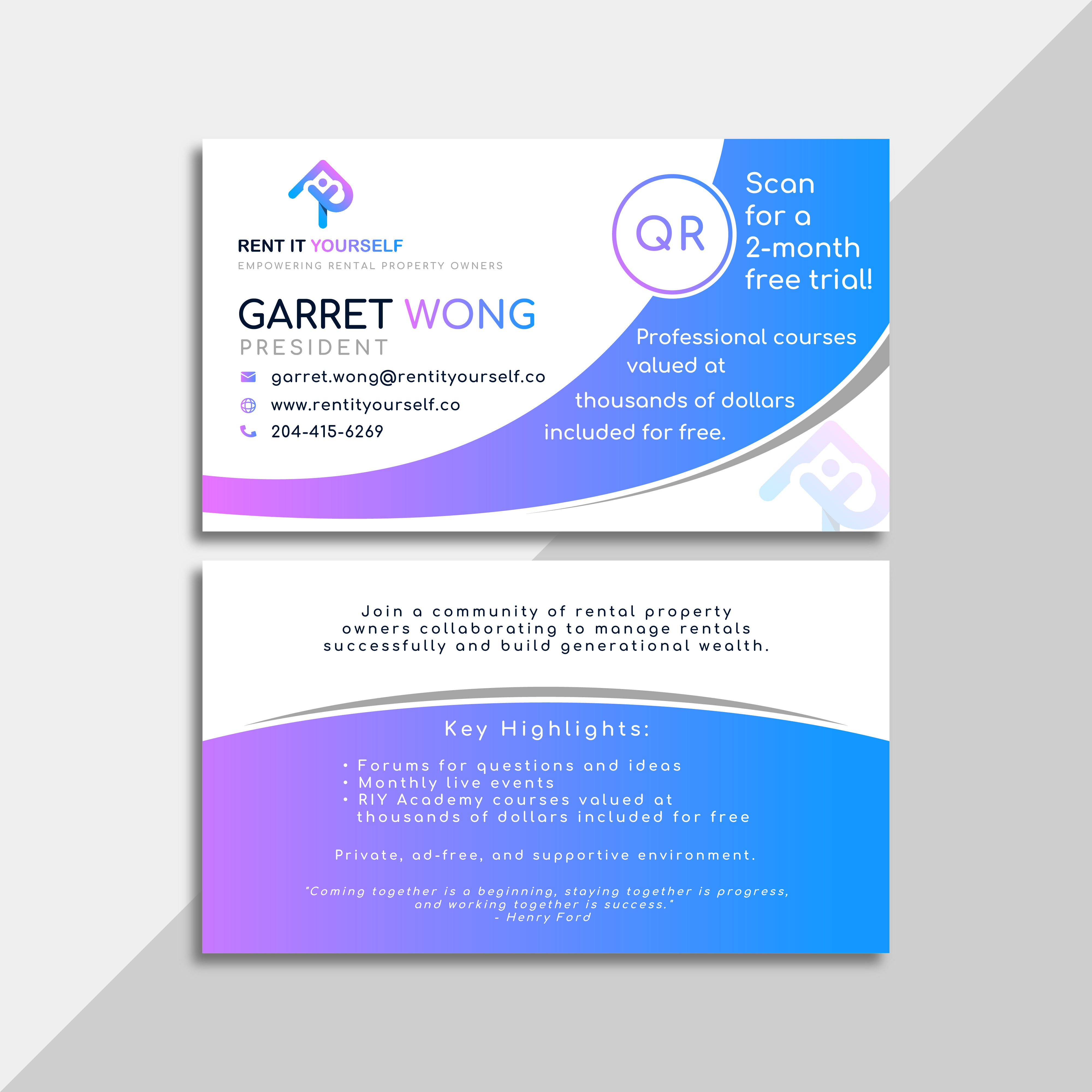 Diseño de Tarjeta de Presentación por Harold C para Upper Edge Property Management Inc. | Diseño #33329279