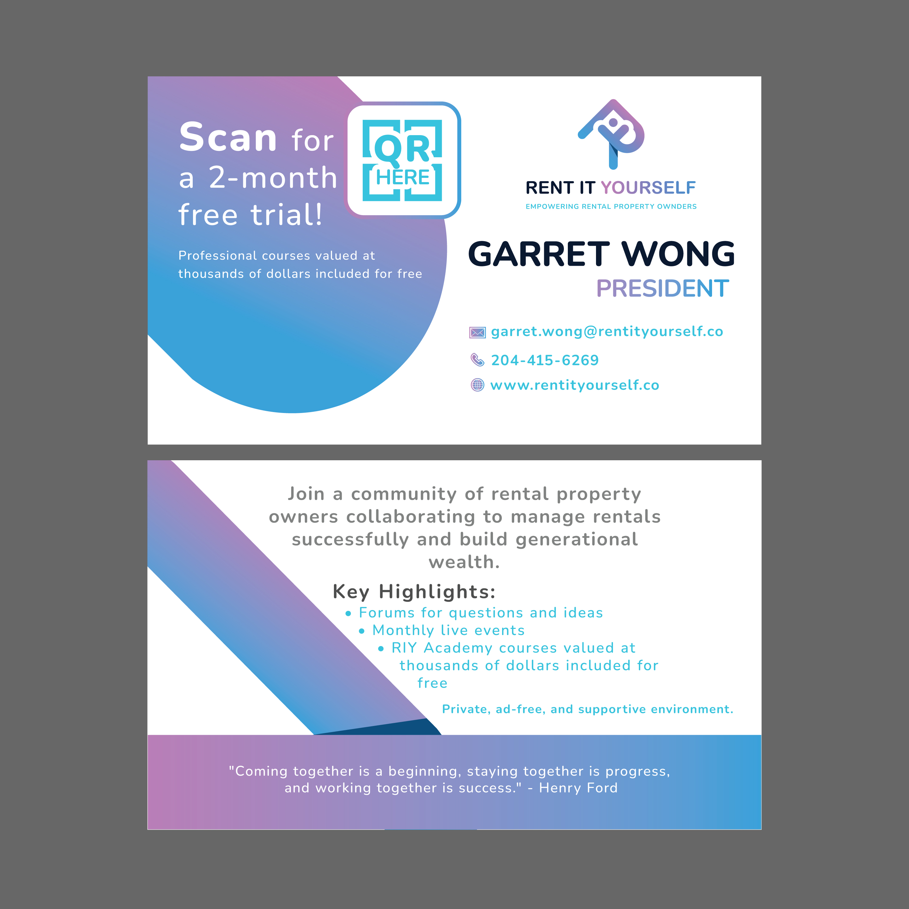 Business Card Design by Jhannel55 for Upper Edge Property Management Inc. | Design #33331913