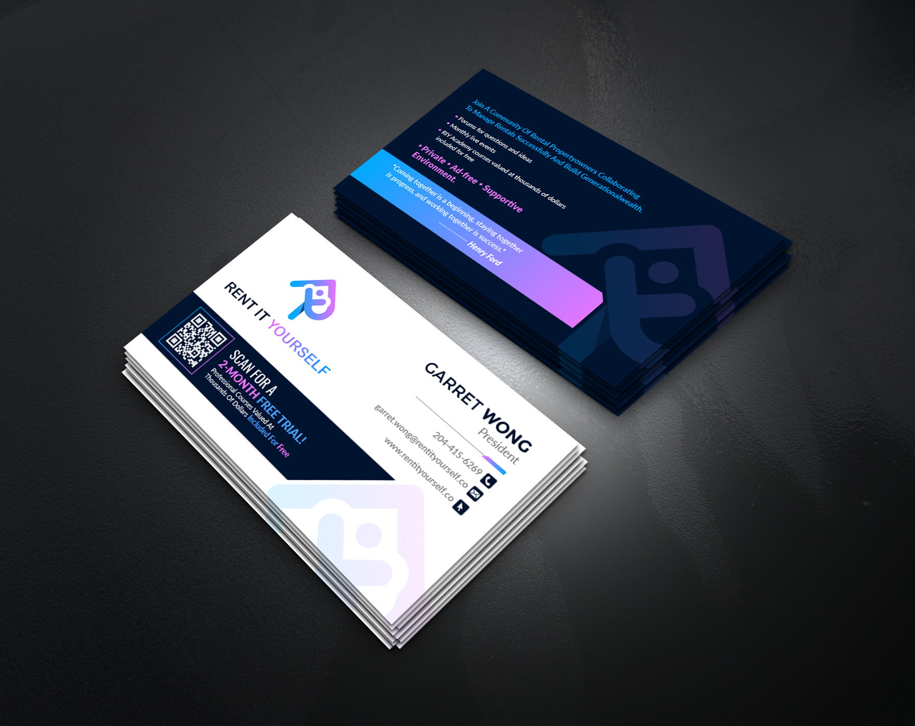 Business Card Design by artbitin for Upper Edge Property Management Inc. | Design #33321748