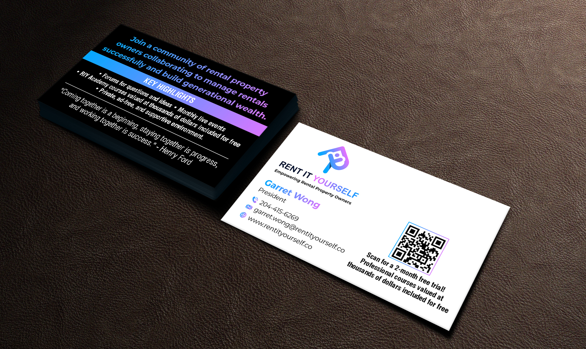 Business Card Design by designer1975 for Upper Edge Property Management Inc. | Design #33314612