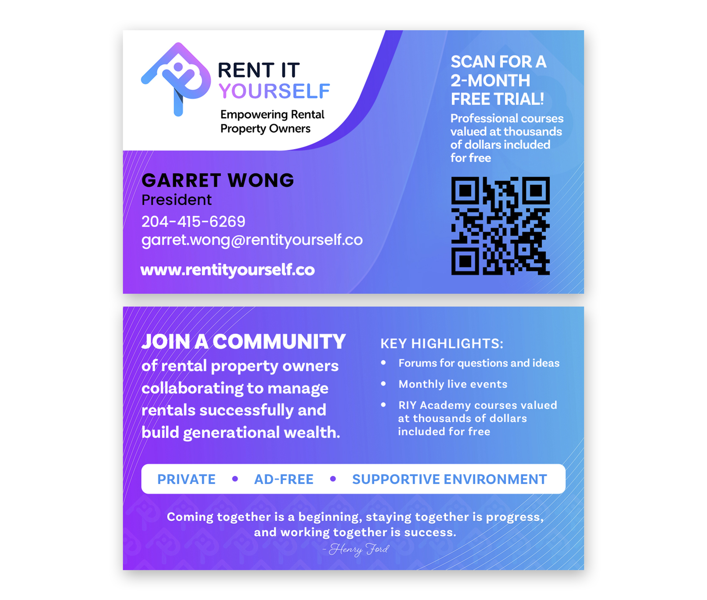 Business Card Design by Selva60 for Upper Edge Property Management Inc. | Design #33348367