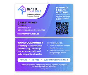 Business Card Design by Selva60 for Upper Edge Property Management Inc. | Design: #33348367