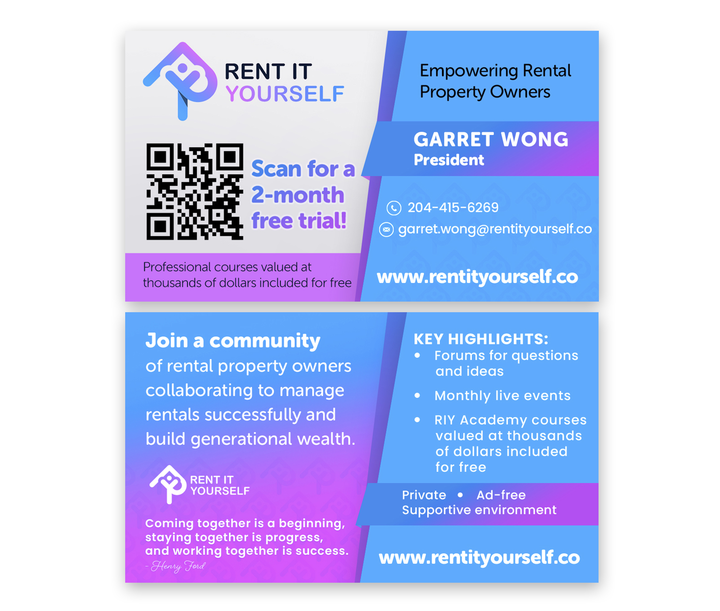 Business Card Design by Selva60 for Upper Edge Property Management Inc. | Design #33348369