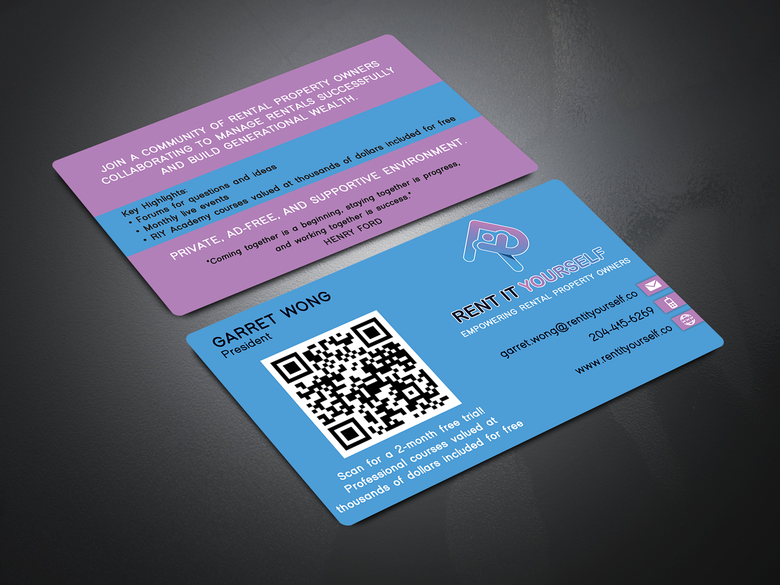 Business Card Design by Sajin for Upper Edge Property Management Inc. | Design #33349323