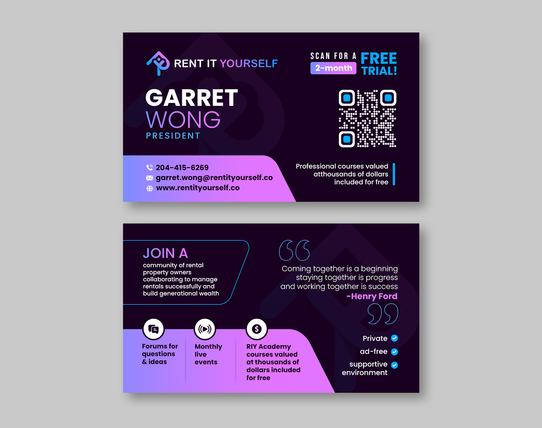 Diseño de Tarjeta de Presentación por debdesign para Upper Edge Property Management Inc. | Diseño #33329875