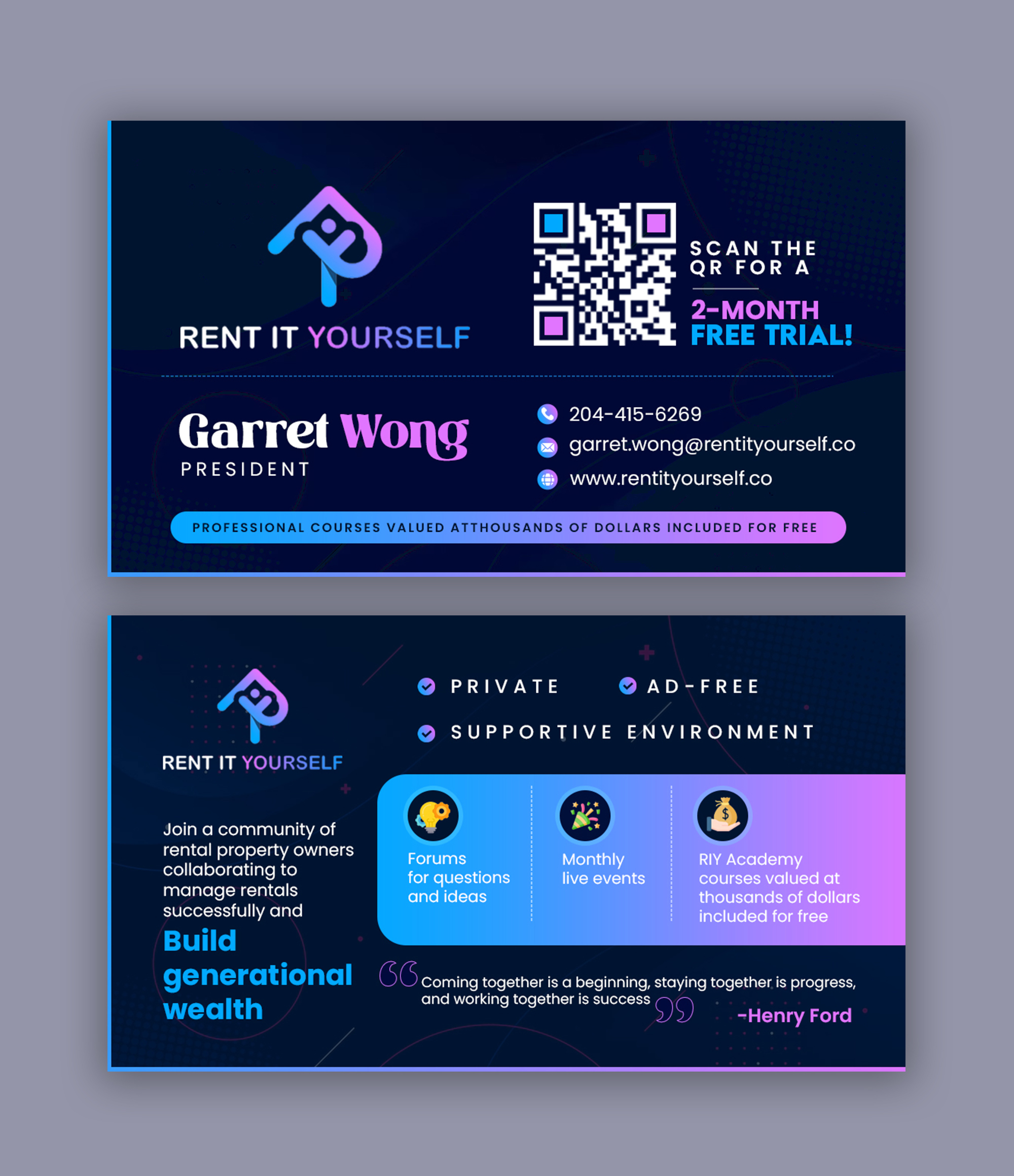 Diseño de Tarjeta de Presentación por debdesign para Upper Edge Property Management Inc. | Diseño #33329897